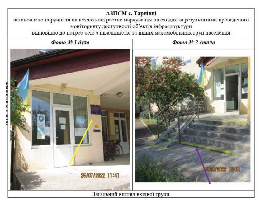 Вжито заходів щодо облаштування архітектурної доступності у КНП «Ужгородський районний Центр первинної медико-санітарної допомоги Ужгородської районної ради»