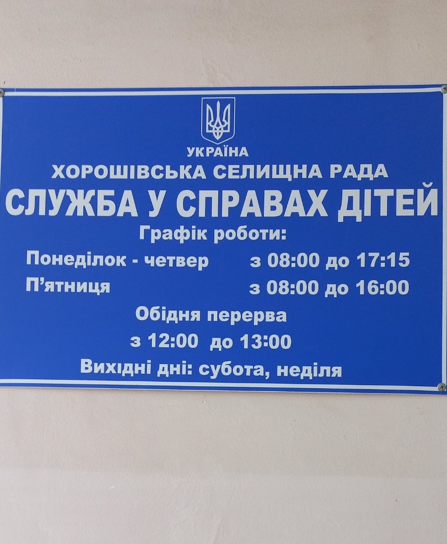 Моніторинговий візит до служби у справах дітей у Хорошеві на Житомирщині